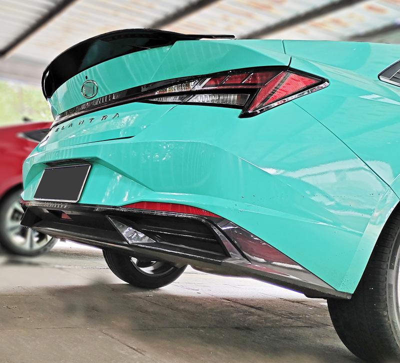 17-21款伊兰特前铲前唇第七代伊兰特后尾翼侧裙后百叶窗加装包围