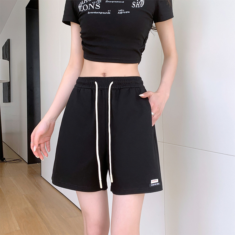 Sports Casual Shorts Women's Summer Thin High Waist Slimming All-Matching 2023 New Loose A- line Wide Leg Hot Pants