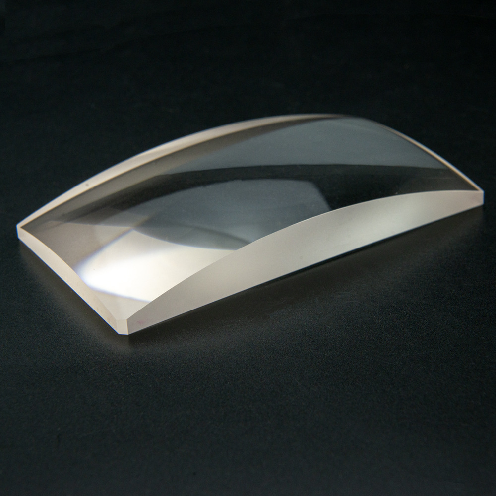 厂家批发柱面透镜弧形弯月透镜k9材质光学玻璃透镜激光投影镜片
