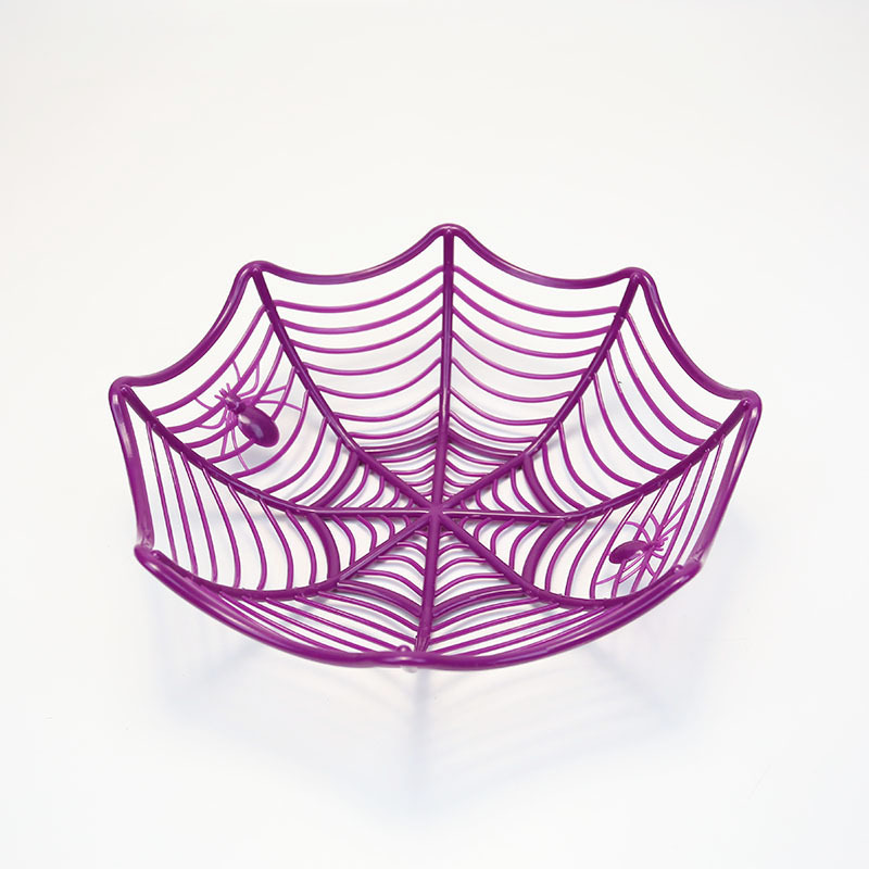 Zilin in Stock Wholesale Halloween Layout Props Plastic Spider Candy Basket Decoration Candy Basin Holy Fruit Bowl