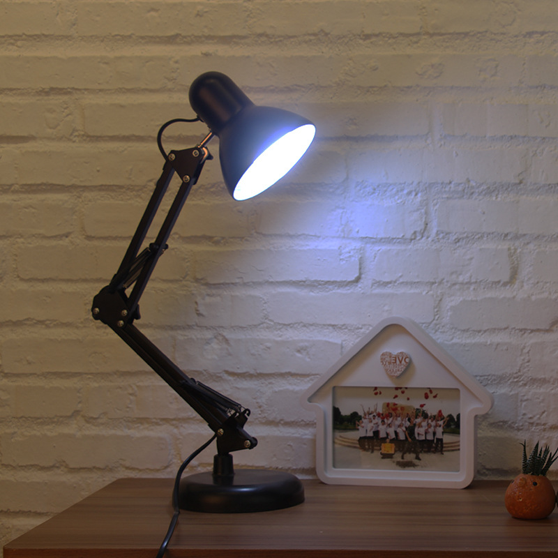 美式长臂折叠夹子台灯 皮克斯书桌灯大学生宿舍台灯 工作补光台灯