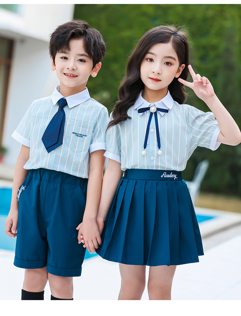 校服套装小学生夏季儿童短袖英伦风班服幼儿园园服夏装毕业照新品