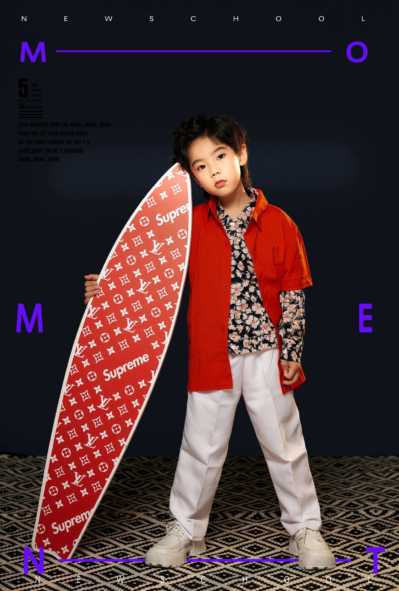 影楼男童拍摄个性写真照新款儿童艺术照服装潮童走秀模卡服饰