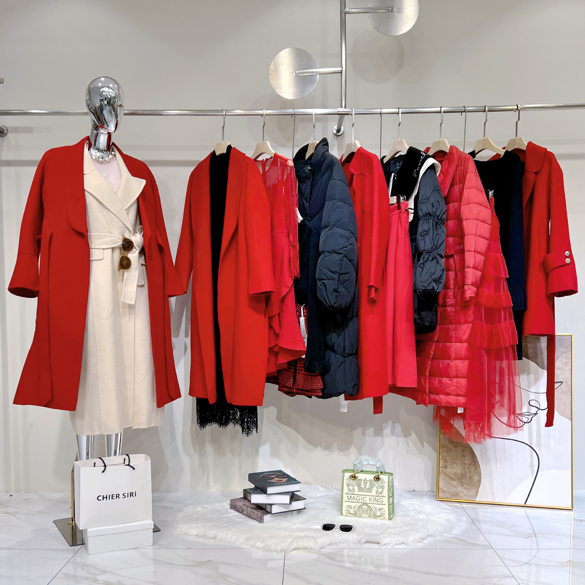 大牌专柜剪标正品羊绒大衣品牌折扣女装衣服批发服装厂家一手货源