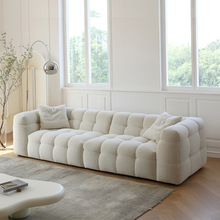 奶油风沙发现代简约布艺沙发家用客厅白色创意美容院接待云朵沙发