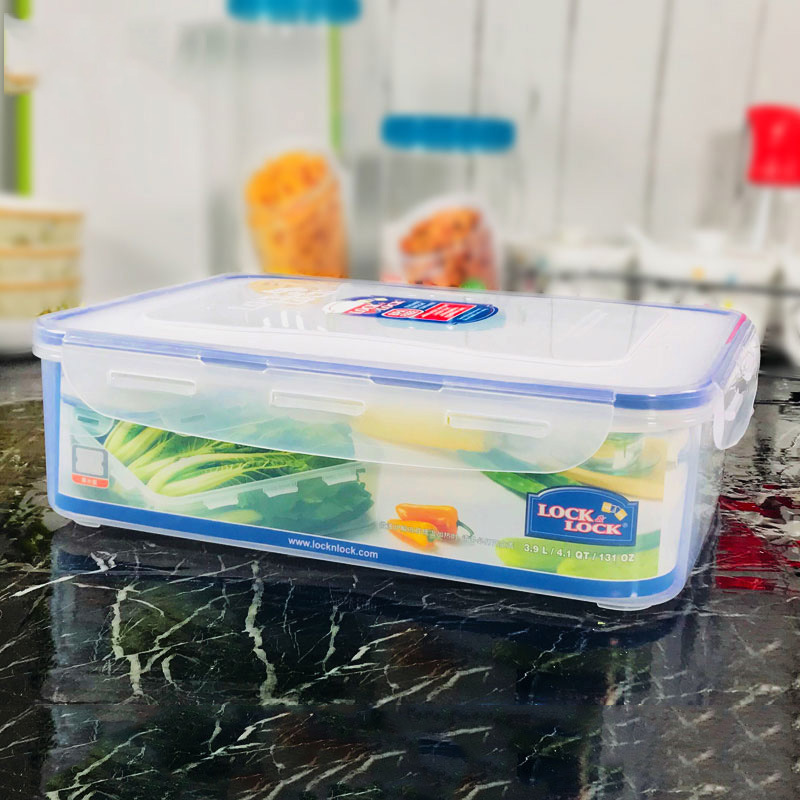 乐扣乐扣塑料保鲜盒3.9l大容量密封防漏便当水果盒hpl834