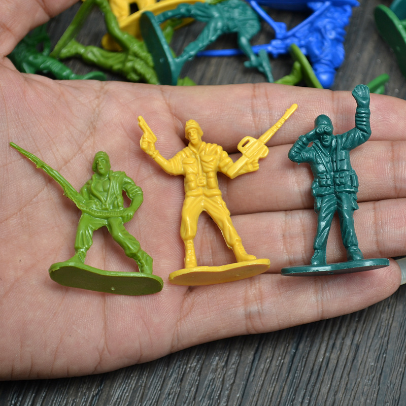 儿童打仗的玩具小兵人仔士兵团二战争海陆空军事基地军队沙盘模型