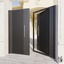 庭院小院门中式铁艺别墅合金单双开排屋花园乡村围墙小门