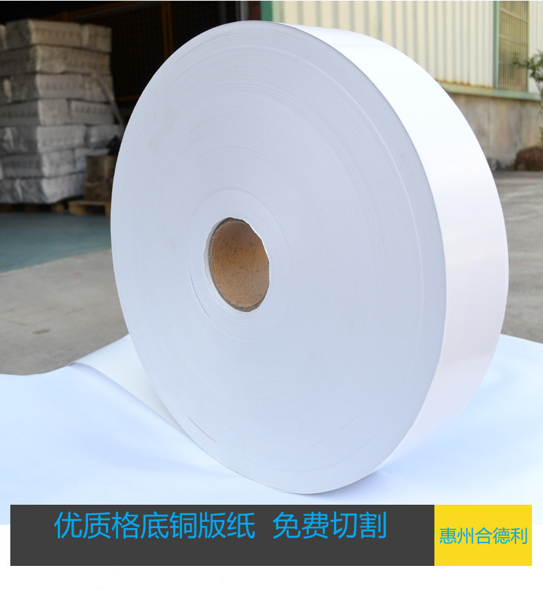 惠州批发卷筒不干胶原材料pvc铜版纸 pet卷装喷墨pp合成纸 热敏纸