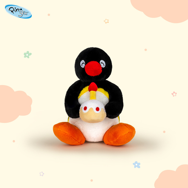 正版pingu企鹅毛绒玩具公仔生日蛋糕卡通儿童安抚玩偶生日礼物女