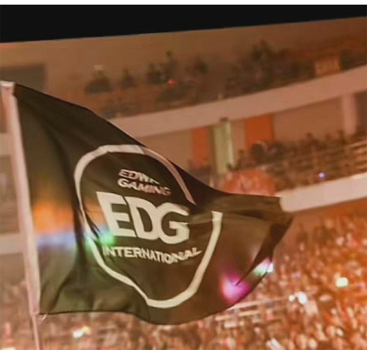 2021 edg旗帜战队队旗 英雄联盟队旗 edg必胜粉丝应援旗帜带旗杆