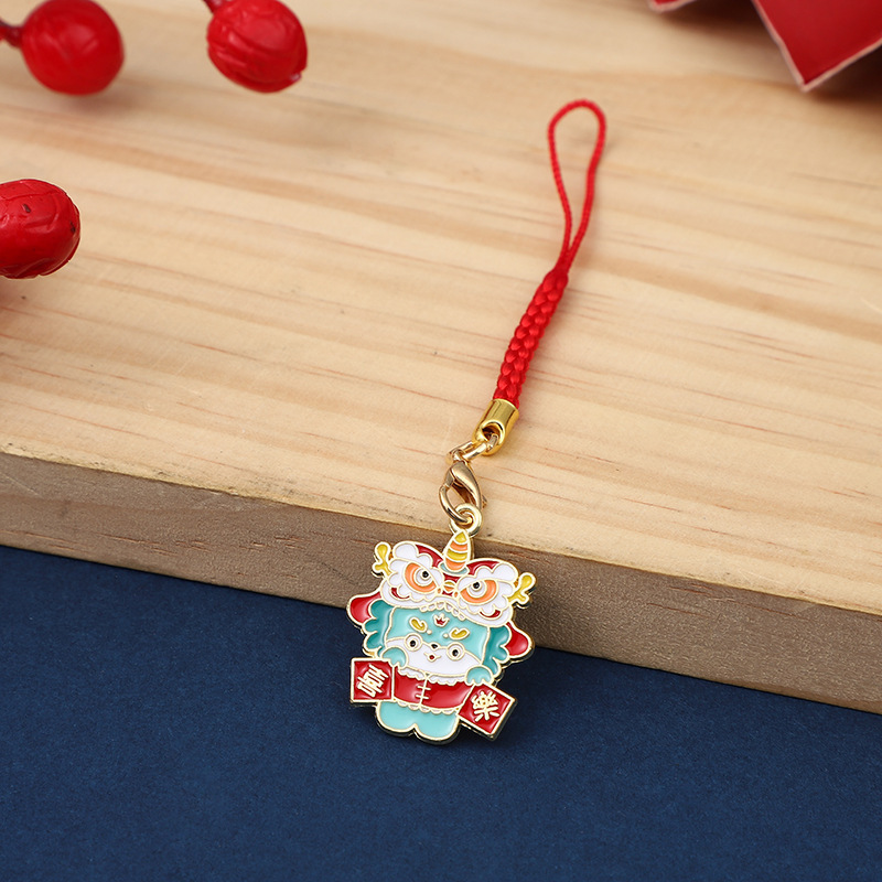 Creative Dragon Year Key String Pendant Cute Car Cellphone Chain Bag Accessories New Year Present Small Gift Wholesale