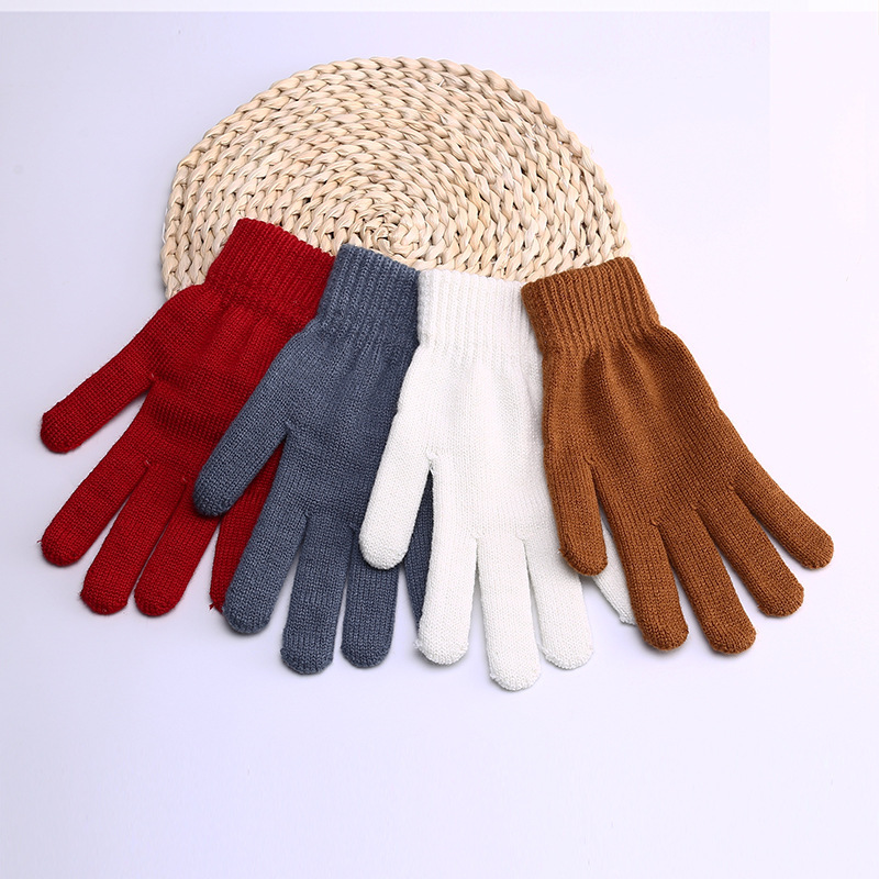 Factory in Stock Wholesale Knitted Gloves for Men and Women Cold Protection in Winter Warm Knitting Wool Gloves Autumn and Winter Cycling Gloves