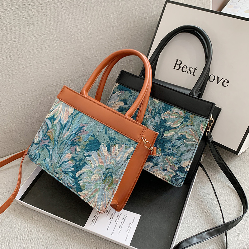 Large Capacity Bag for Women Summer 2021 New Fashion Printed Portable Shoulder Bag Personalized Commuter Crossbody Tote Bag