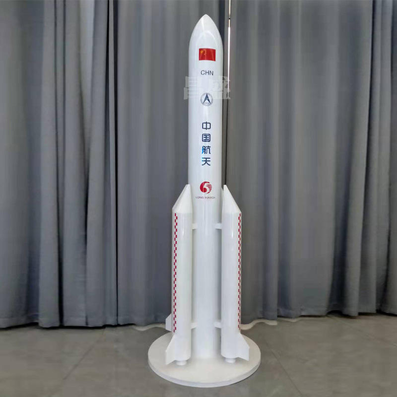 大型火箭模型金属航空航天月球车返回舱军事天宫二号铁艺道具摆件