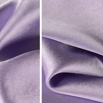 浅紫色重磅双面仿醋酸绒缎面料 简约旗袍柔软顺滑半身裙衬衫布料