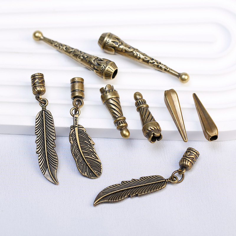 复古DIY波洛领带吊坠配件绳扣吊钟合金卡扣支持LOGO制厂家现货