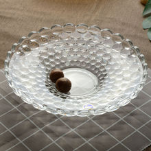 大果盘水果盘玻璃欧式创意大号家用茶几沙拉碗糖果盘干果盘