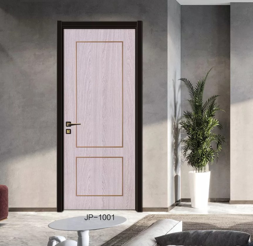 厂家定制免漆门 镶金属条室内房间卧室门 宾馆酒店实木复合木门