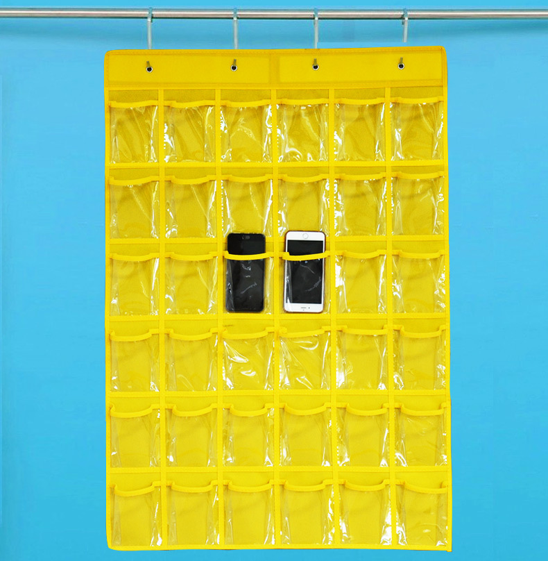 手机存放袋收纳袋挂袋墙挂式透明放手机袋子幼儿园药袋门后卡袋