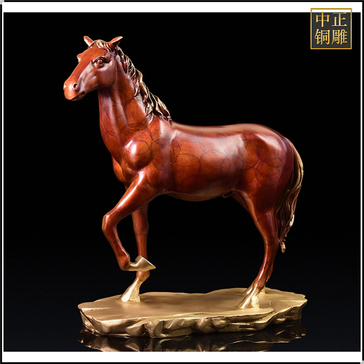 广场骏马铜雕塑 销售各种马雕塑 彩绘铜马雕塑 铸铜黑马雕塑价格
