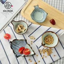 工厂直供日韩式厨房味碟创意小吃碟手绘网红长方菜碟寿司碟陶瓷餐