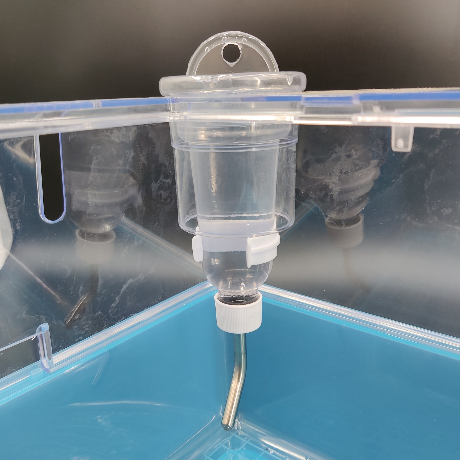 仓鼠笼不锈钢饮水器滚珠悬挂式龙猫金丝熊喝水喂水壶