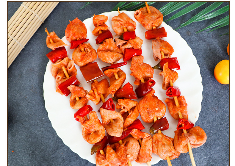 奇异串泡椒鸽肚串商用调理腌制烧烤大串鸡肚烤串食材半成品20串