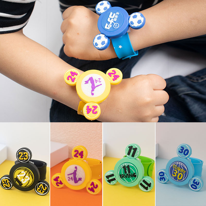 New Flash Rotating Gyro Mosquito Repellent Bracelet Creative Cute Children Mosquito Repellent Rotating Flash Ring Pop Wholesale