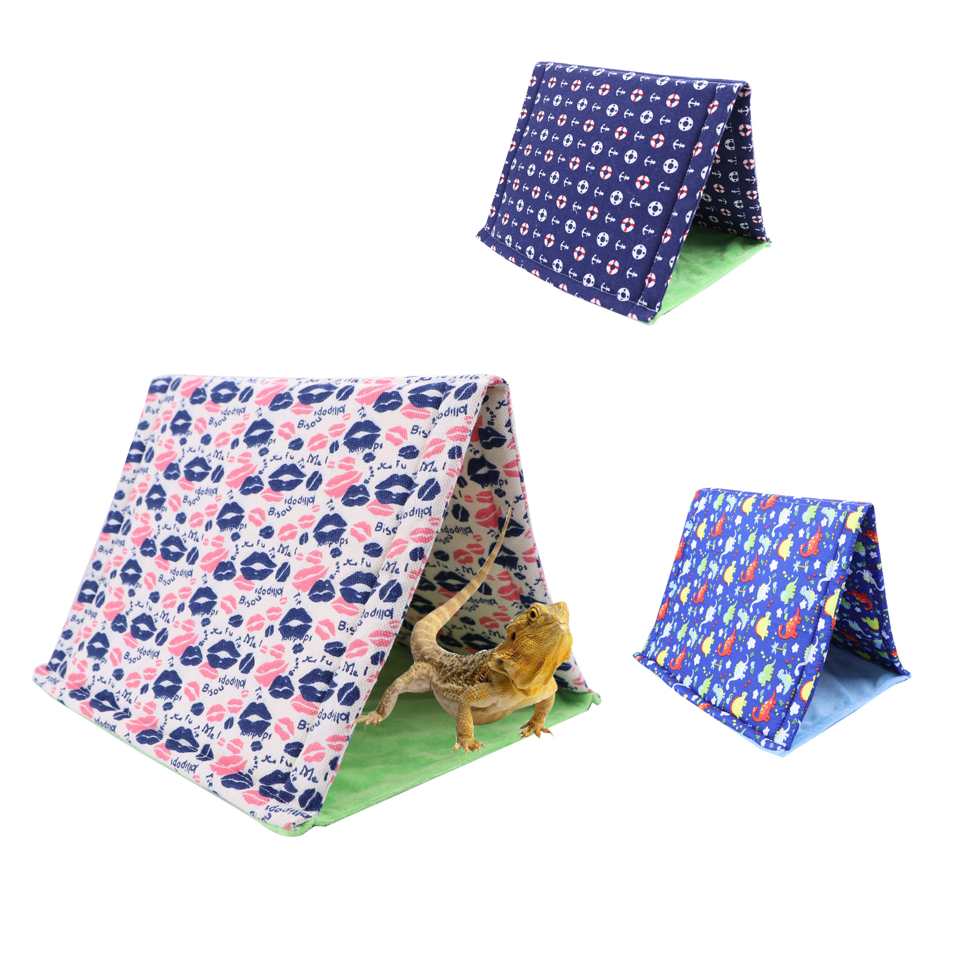 蜥蜴帐篷爬行动物帐篷棉窝壁虎龙猫蜥蜴睡床垫子荷兰猪钻筒