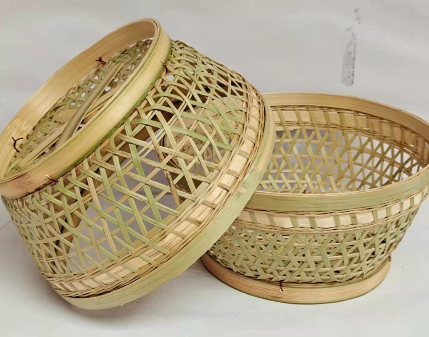 纯手工竹编制品船型收纳筐水果篮果盘零食干果篮子厨房酒店专用.