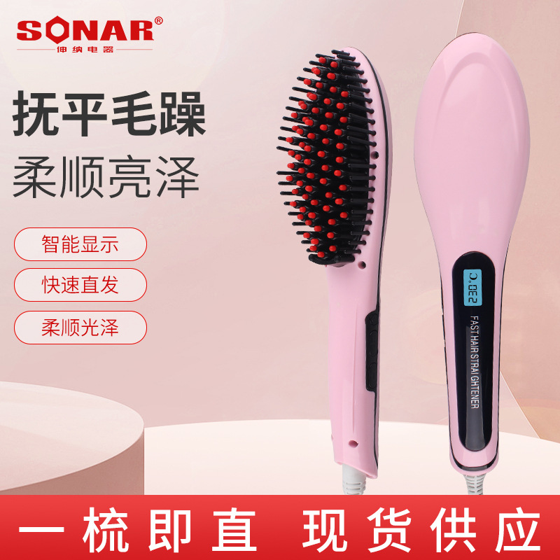 Hqt-906 Straight Comb Electric Hair Supplies Straight Hair Hair Tidying Comb Comb Multifunctional Anti-Scald Hair Curling Comb Lot