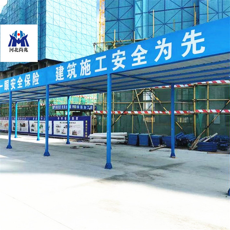 施工通道口 中铁钢筋工加工棚 木工防护棚合适高度