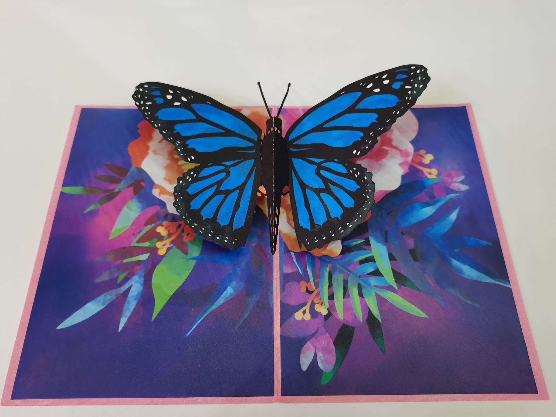 3d立体贺卡新年感谢卡蝴蝶邀请函创意手工纸雕卡片贺卡厂家直供