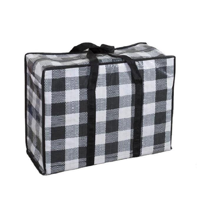 口袋大容量红白蓝袋麻袋编织袋彩条蛇皮行李三色布子搬家打包