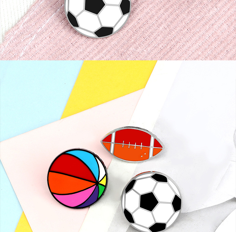 体育用品合金徽章篮球足球橄榄球造型迷你胸针饰品学生包牛仔配饰