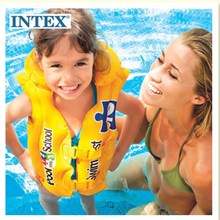 INTEX58660泳校游泳背心儿童救生衣小孩子加厚水上充气背心3-6岁