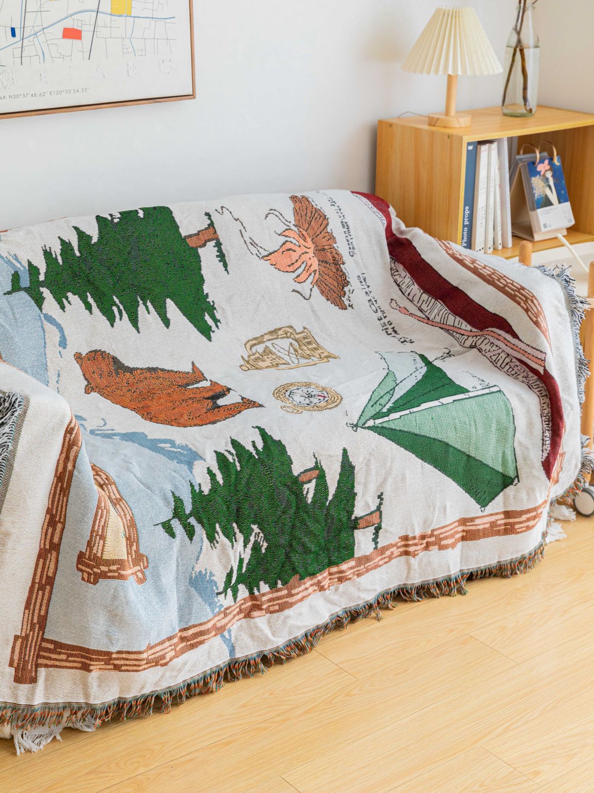 Camping Forest Office Nap Blanket Nap Blanket Single Sofa Cover Sofa Cover Decorative Blanket