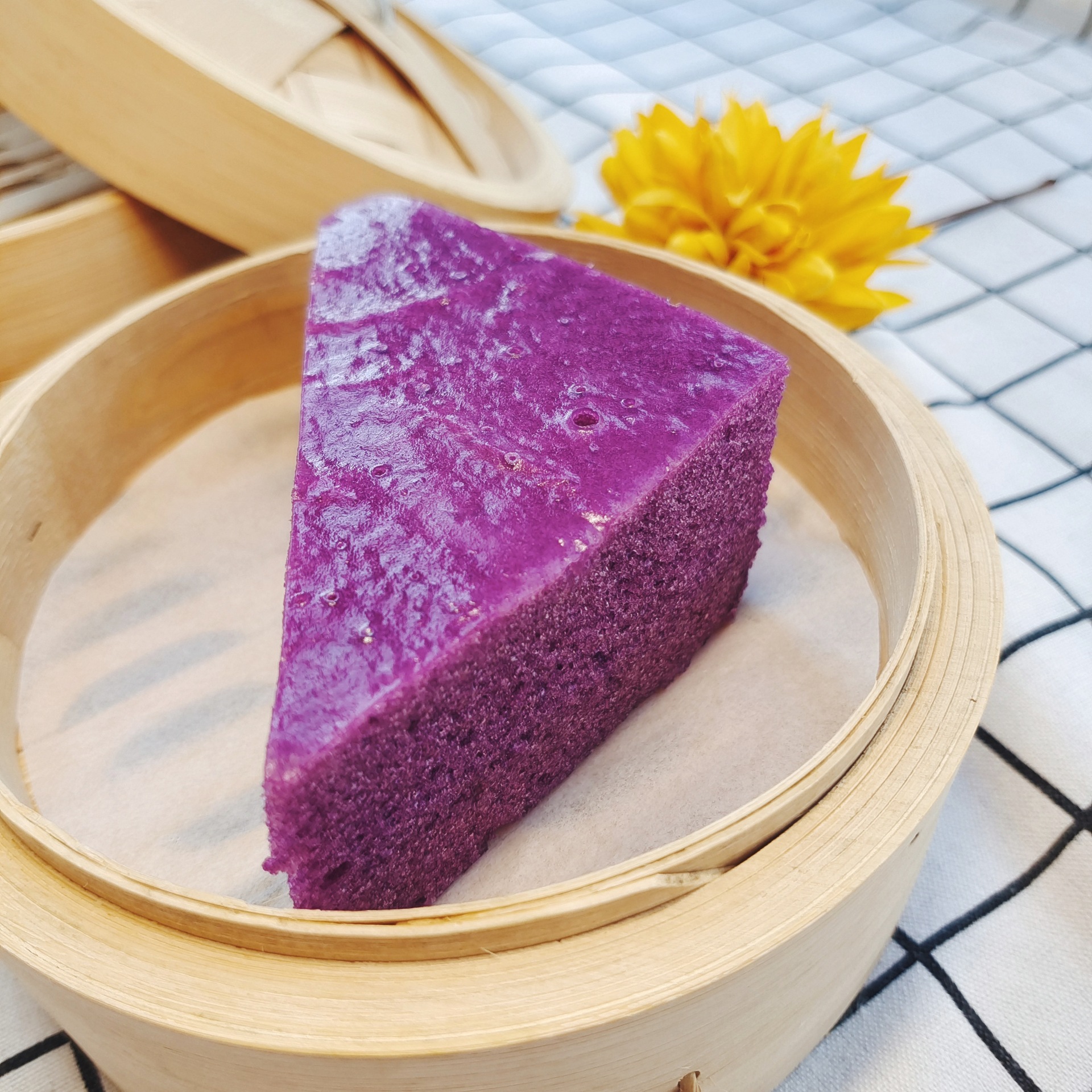 广式马拉糕速食早餐三角形红糖发糕 紫薯米糕 松糕速冻半成品商用