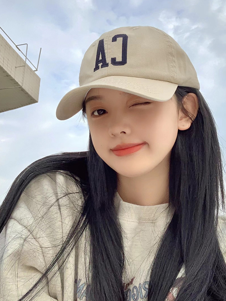 品质大头围网红字母软顶棒球帽女情侣韩版潮ins显脸小鸭舌帽女夏