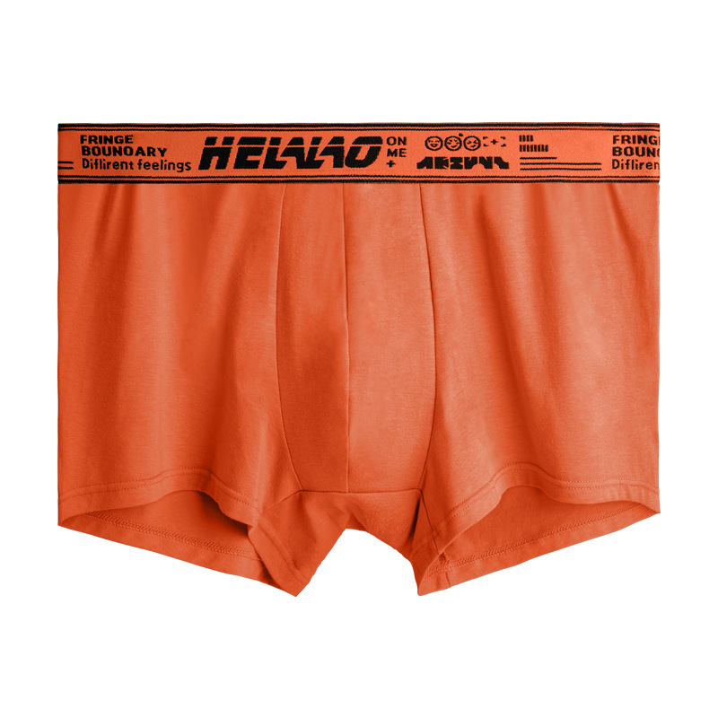 Men's Pure Cotton All Cotton Boxer Briefs Breathable Comfortable Underpants Breathable Graphene Antibacterial Crotch Boxer Shorts