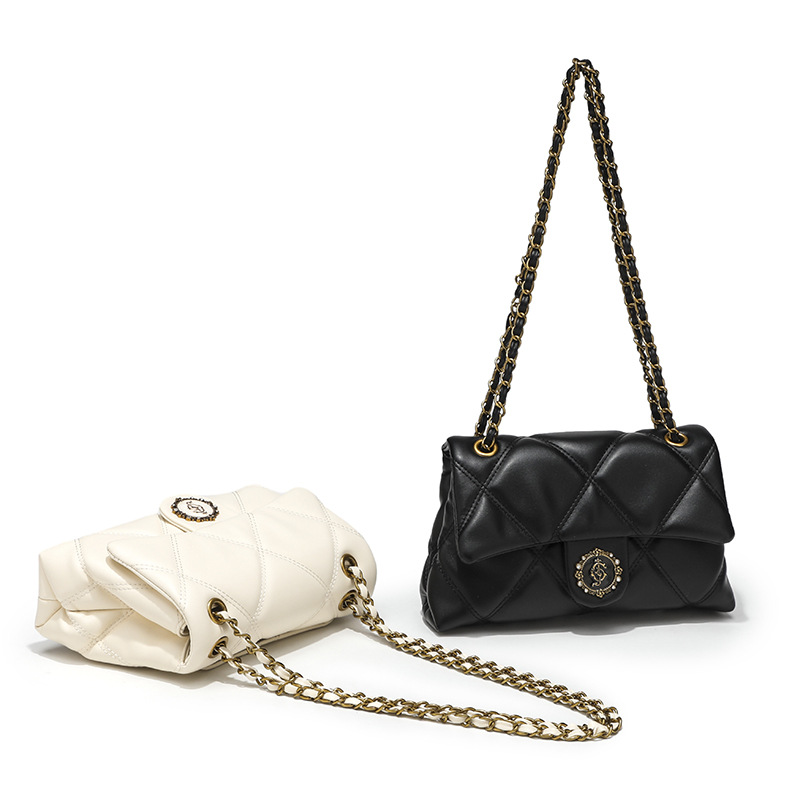 腋下包时尚春夏新款简约斜挎链条包易搭质感菱格小香风手提单肩包