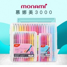韩国monami慕娜美3000纤维勾线勾边中性手帐笔0.3水性彩色水彩笔