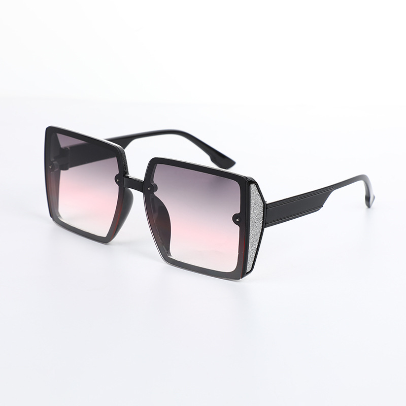 2023 Spring New High Sense Gradient Sunglasses Fashion UV Protection Glasses Women's Square Glitter Sunglasses