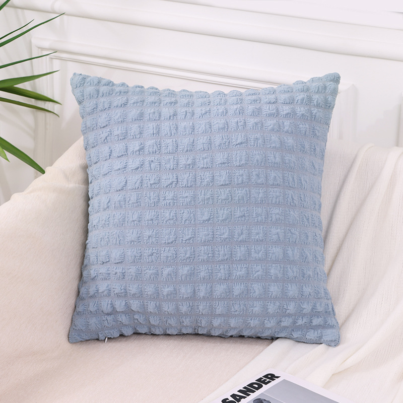 Solid Color Elastic Cream Ins Style Small Puff Pillow Cushion Bed Pillow Decorative Living Room Sofa Pillow Cases