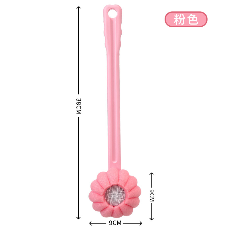 Silicone Bath Brush Bath Sponge Brush Back Bath Towel Extended Handle Strong Bath Brush Cleaning Bath Brush