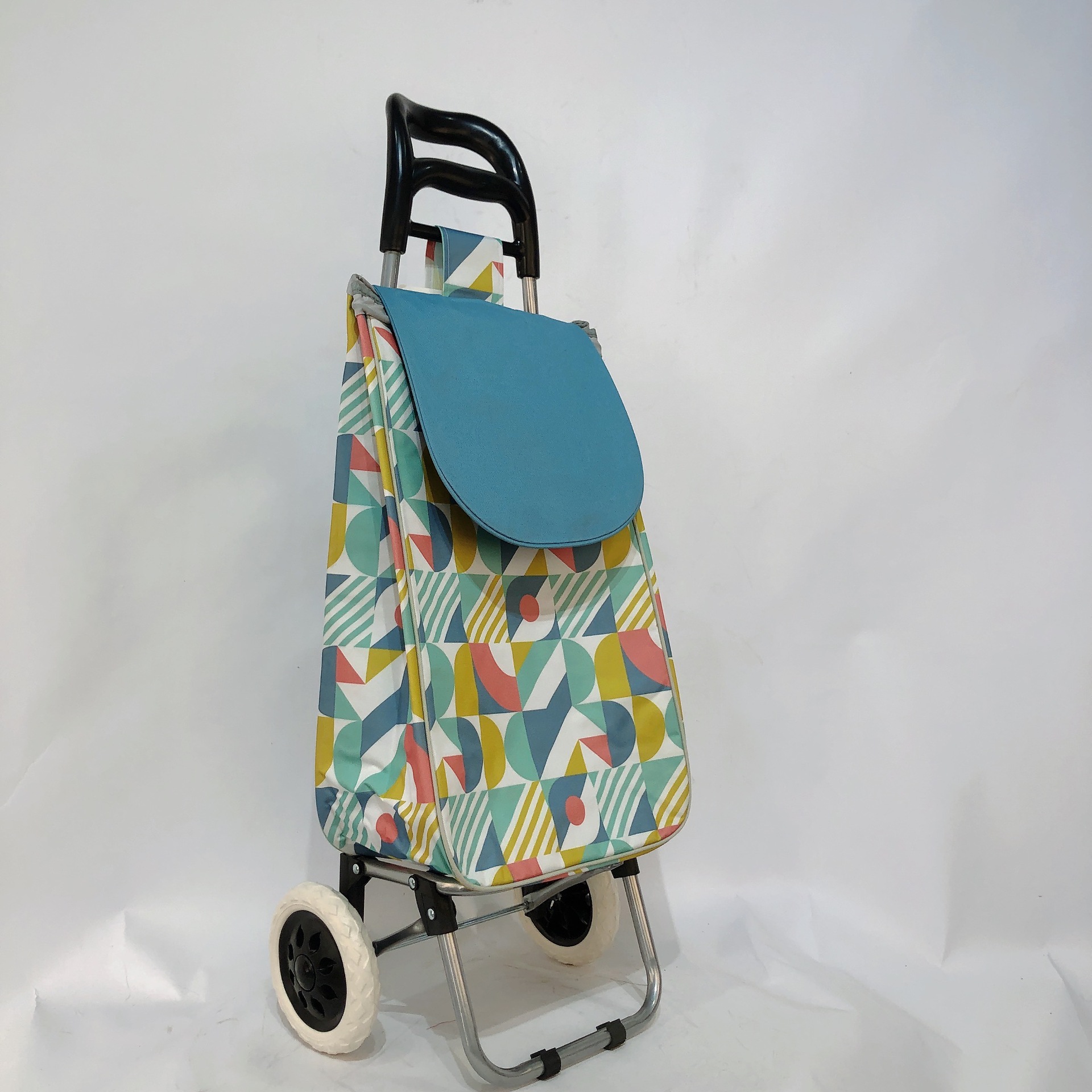 超市购物的便携式老人购物买菜手推车两轮折叠拉杆车