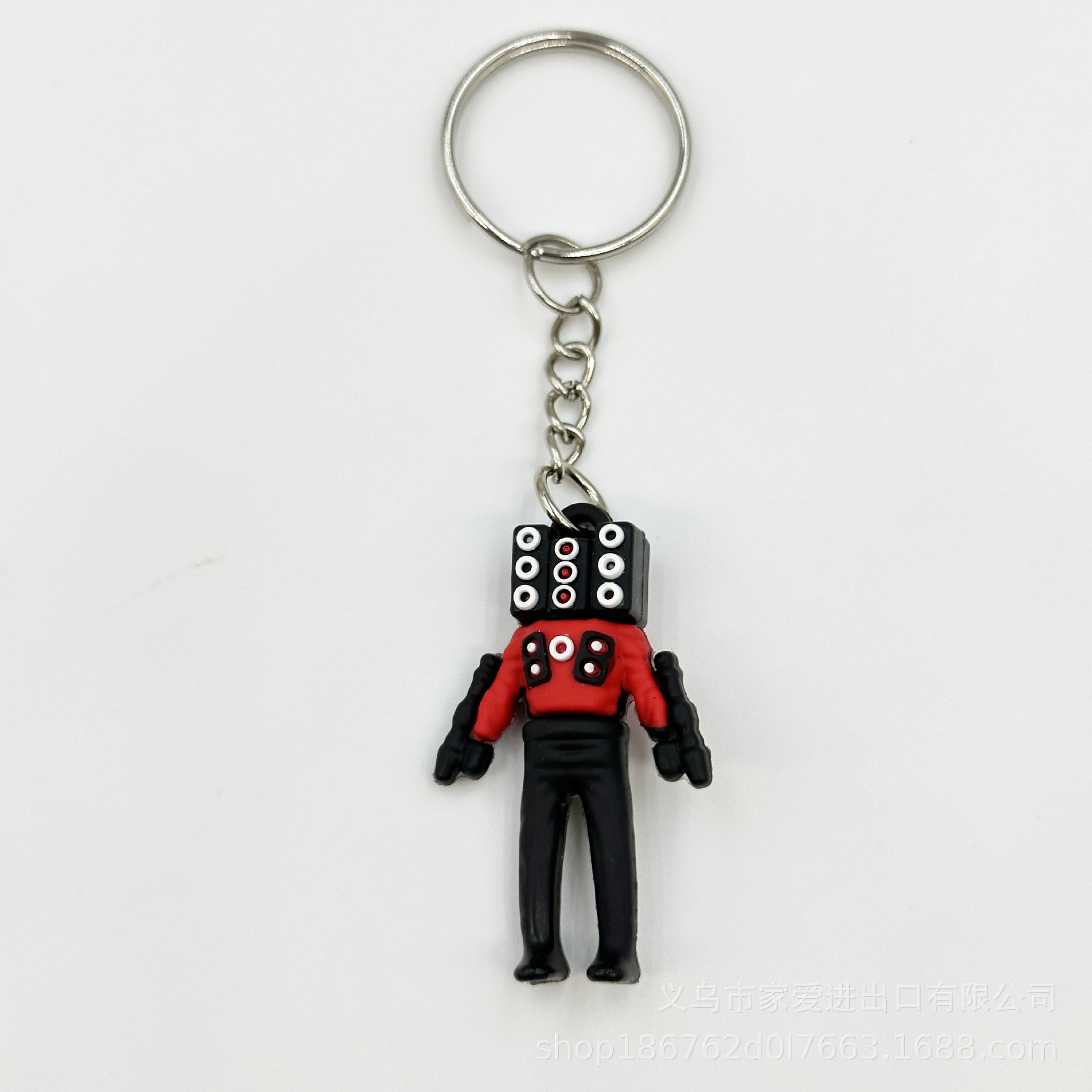 Creative Small Toilet Man Keychain Monitor Man TV Man Stereo Doll Pvc Car Key Case Package Pendant