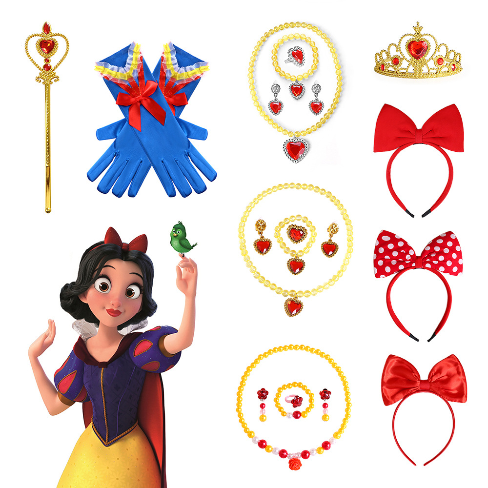 万圣节cos白雪公主道具饰品 跨境外贸儿童白雪公主礼服配饰系列