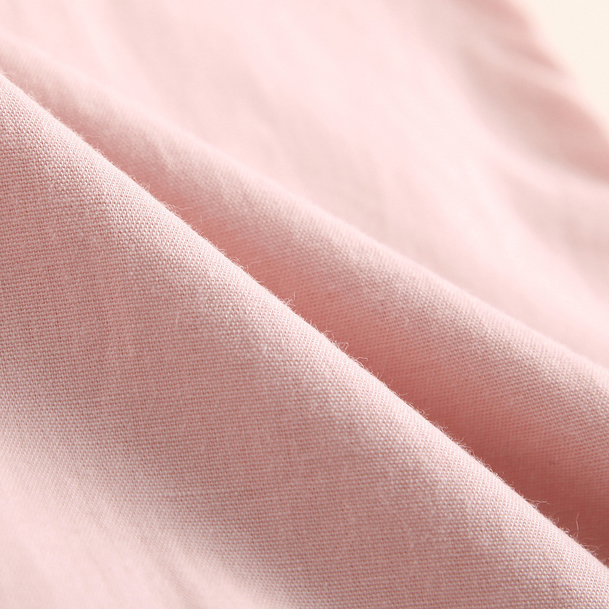 亚马逊新品粉色梭织长袖纯棉衬衫裙洗水牛仔马甲套装欧美跨境专供